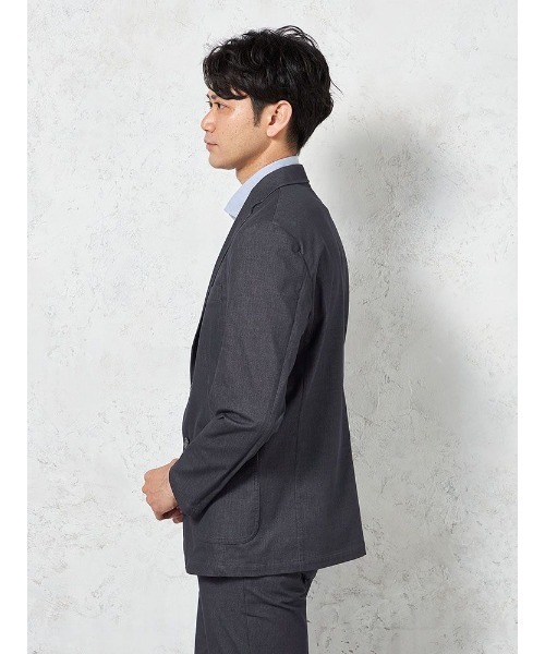 HARUYAMA(ハルヤマ)の「【EDWINデニスラ】シャンブレーニットジャケット【セットアップ商品有】(テーラードジャケット・メンズ・ライトグレー/ネイビー・LL/M)」の3枚目の写真