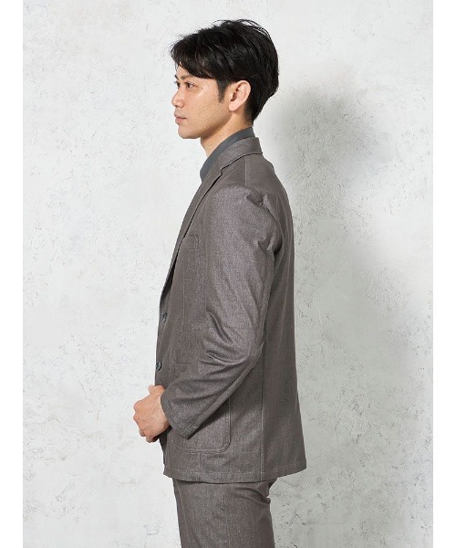 HARUYAMA(ハルヤマ)の「【EDWINデニスラ】シャンブレーニットジャケット【セットアップ商品有】(テーラードジャケット・メンズ・ライトグレー/ネイビー・LL/M)」の13枚目の写真