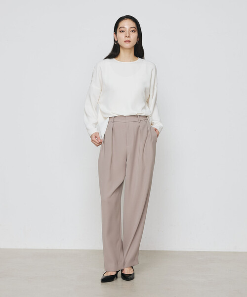 コムサ（COMME CA）/ポリエステルツイル ツータックパンツ セール】ポリエステルツイル ツータックパンツ（スラックス）｜COMME