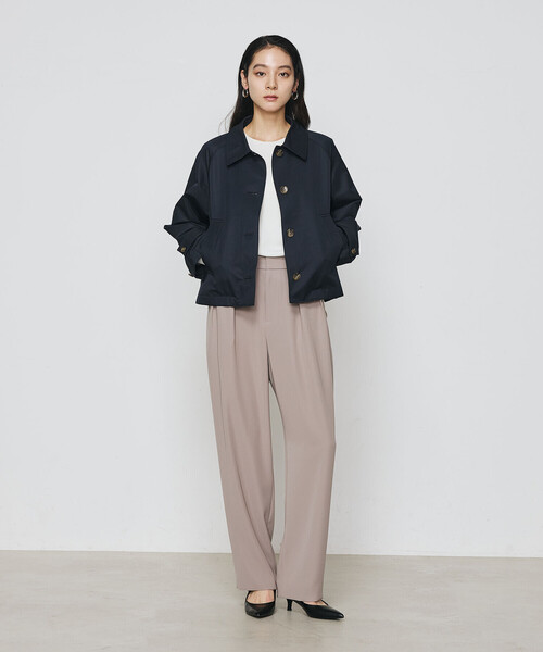 COMME CA（コムサ）の「ポリエステルツイル ツータックパンツ（スラックス・レディース・ライトグレー/チャコール/ベージュ・11号/9号）」の6枚目の写真