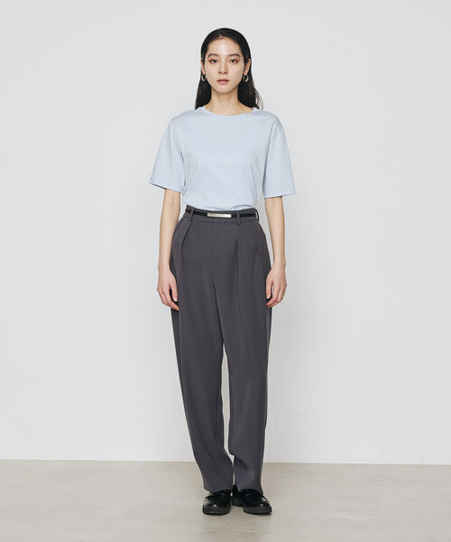 COMME CA（コムサ）の「ポリエステルツイル ツータックパンツ（スラックス・レディース・ライトグレー/チャコール/ベージュ・11号/9号）」の8枚目の写真