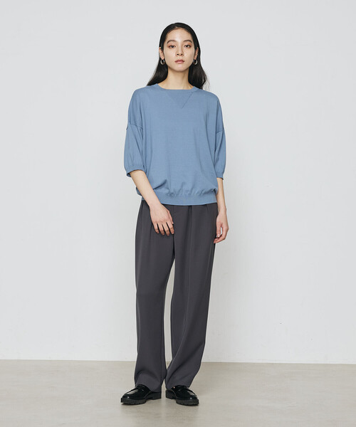 COMME CA（コムサ）の「ポリエステルツイル ツータックパンツ（スラックス・レディース・ライトグレー/チャコール/ベージュ・11号/9号）」の9枚目の写真