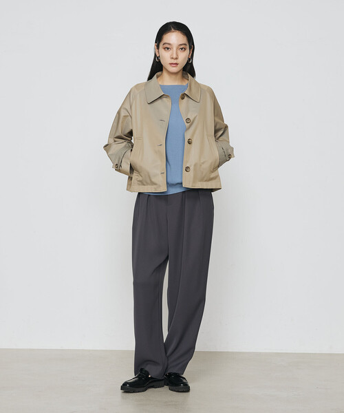 COMME CA（コムサ）の「ポリエステルツイル ツータックパンツ（スラックス・レディース・ライトグレー/チャコール/ベージュ・11号/9号）」の11枚目の写真