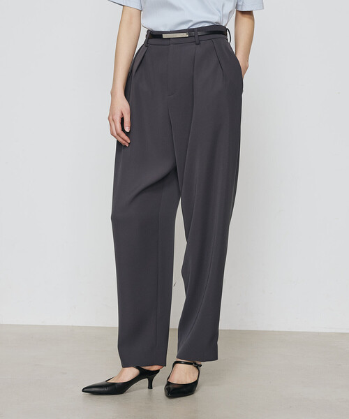 COMME CA（コムサ）の「ポリエステルツイル ツータックパンツ（スラックス・レディース・ライトグレー/チャコール/ベージュ・11号/9号）」の12枚目の写真