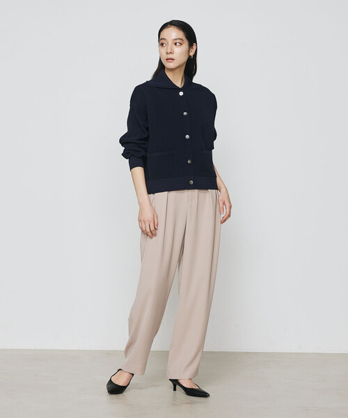 COMME CA（コムサ）の「ポリエステルツイル ツータックパンツ（スラックス・レディース・ライトグレー/チャコール/ベージュ・11号/9号）」の13枚目の写真