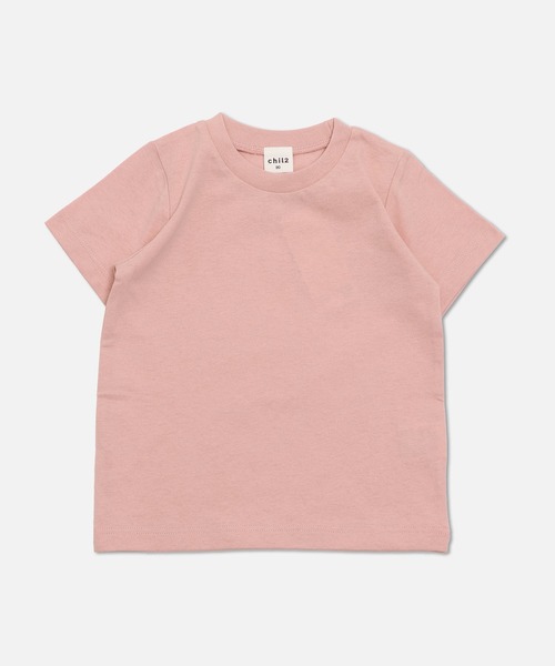 chil2（チルツー）の「綿100％ 無地 半袖Tシャツ（Tシャツ/カットソー・キッズ・ベージュ/オートミール/ミント/ネイビー/パープル/ラベンダー/イエロー/オレンジ/ホワイト/グリーン/ライトグリーン/レッド/ブラック/カーキ/サックスブルー/スモークピンク/チャコールグレー/クリーム/ブルー/グレイッシュブルー・80ｃｍ/90cm/100cm/110cm/120cm/130cm/140cm/150cm/160cm）」の18枚目の写真