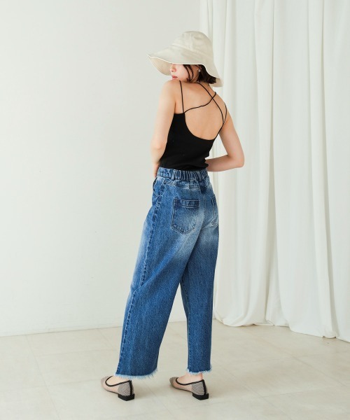 Bou Jeloud（ブージュルード）の「ツバヒロキルトハット（キャップ・レディース・ブラック/オフホワイト・ONESIZE）」の13枚目の写真