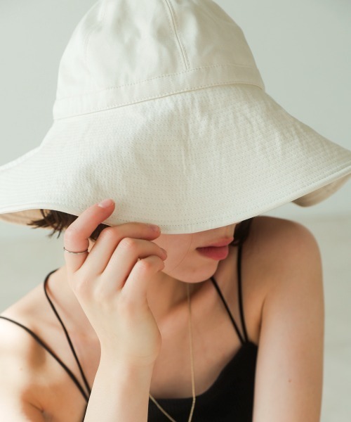 Bou Jeloud（ブージュルード）の「ツバヒロキルトハット（キャップ・レディース・ブラック/オフホワイト・ONESIZE）」の10枚目の写真