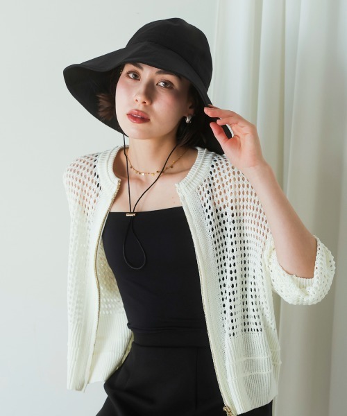 Bou Jeloud（ブージュルード）の「ツバヒロキルトハット（キャップ・レディース・ブラック/オフホワイト・ONESIZE）」の22枚目の写真