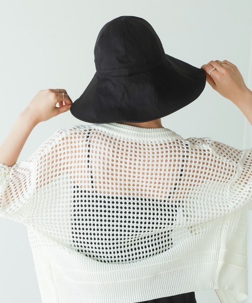 Bou Jeloud（ブージュルード）の「ツバヒロキルトハット（キャップ・レディース・ブラック/オフホワイト・ONESIZE）」の8枚目の写真