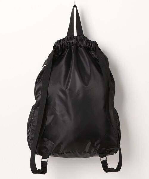 Reebok（リーボック）の「Reebok リーボック ナップザック 2WAY ロゴ入り 両サイド メッシュポケット付き  巾着バッグ（バックパック/リュック・キッズ・ブルー/ブラック・FREE）」の3枚目の写真