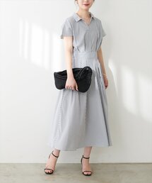 【WEB限定】涼しげスキッパー衿お上品ワンピース(Lサイズ)