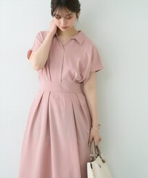 【WEB限定】涼しげスキッパー衿お上品ワンピース(Lサイズ)
