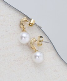 ピアス（両耳用）（ゴールド/金色系・パール）ファッション通販