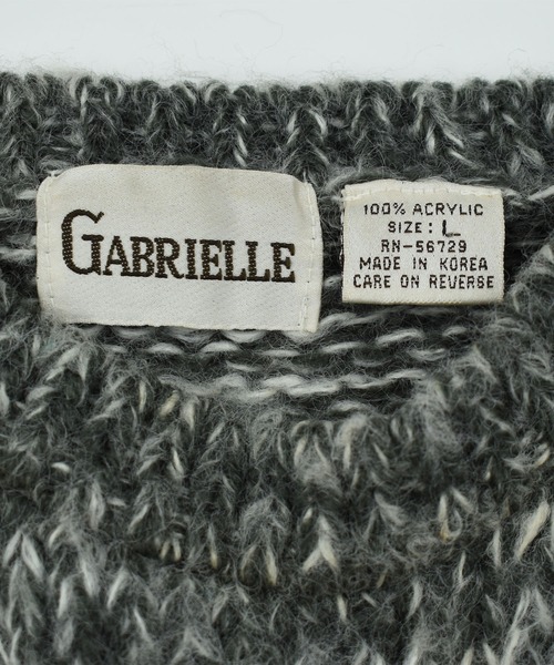 VINTAGE(ヴィンテージ)の「【ヴィンテージ古着】90’s GABRIELLE メランジニット(ニット/セーター・メンズ・グレー・LARGE)」の3枚目の写真