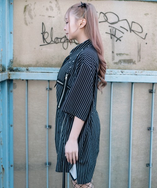 TRAVAS TOKYO 半袖シャツ TRAVAS TOKYO/トラバス トーキョー』ネクタイ付き半袖シャツ