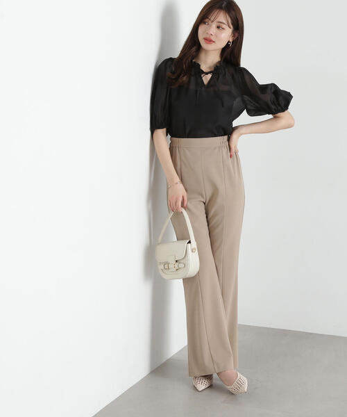 PROPORTION BODY DRESSING（プロポーションボディドレッシング）の「ボリュームスリーブシアーブラウス / 1215110407（シャツ/ブラウス・レディース・ホワイト系その他/ピンク/ブラック・SMALL/MEDIUM）」の12枚目の写真