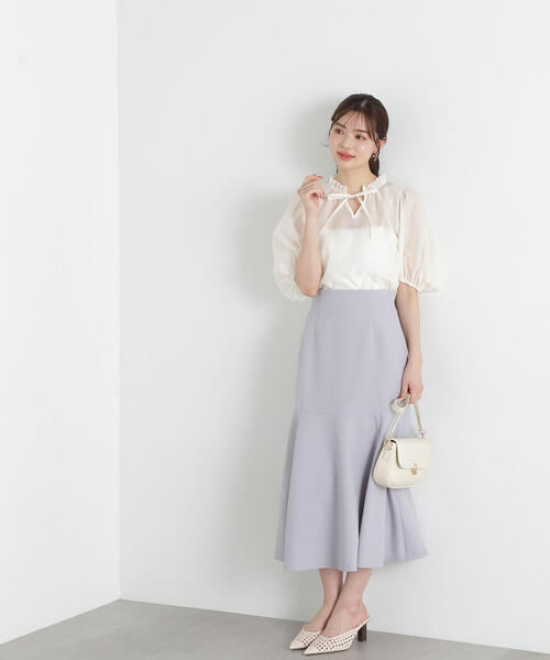 PROPORTION BODY DRESSING（プロポーションボディドレッシング）の「ボリュームスリーブシアーブラウス / 1215110407（シャツ/ブラウス・レディース・ホワイト系その他/ピンク/ブラック・SMALL/MEDIUM）」の17枚目の写真