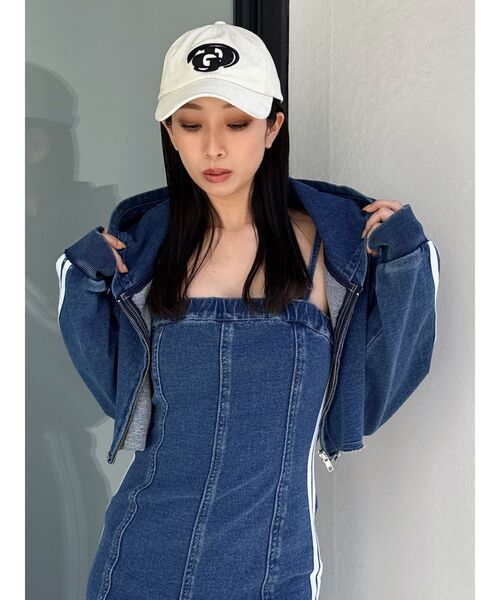 GYDA(ジェイダ)の「GD embroidery CAP(キャップ・レディース・ブラック/アイボリー・FREE)」の11枚目の写真