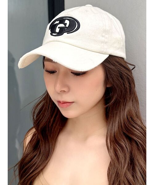 GYDA(ジェイダ)の「GD embroidery CAP(キャップ・レディース・ブラック/アイボリー・FREE)」の13枚目の写真