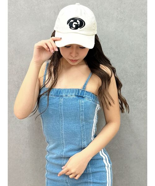 GYDA(ジェイダ)の「GD embroidery CAP(キャップ・レディース・ブラック/アイボリー・FREE)」の14枚目の写真