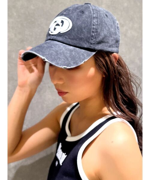 GYDA(ジェイダ)の「GD embroidery CAP(キャップ・レディース・ブラック/アイボリー・FREE)」の18枚目の写真
