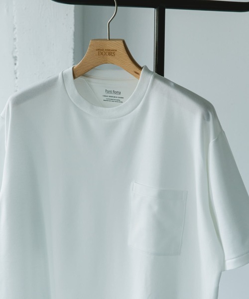 URBAN RESEARCH DOORS（アーバンリサーチドアーズ）の「『Sサイズ/WEB限定』ポンチポケットショートスリーブTシャツ（Tシャツ/カットソー・メンズ・スミクロ/ネイビー/ホワイト/ライトグレー/ライトピンク・SMALL/MEDIUM/LARGE/X-LARGE）」の2枚目の写真
