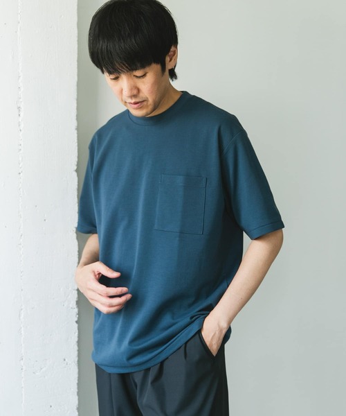 URBAN RESEARCH DOORS（アーバンリサーチドアーズ）の「『Sサイズ/WEB限定』ポンチポケットショートスリーブTシャツ（Tシャツ/カットソー・メンズ・スミクロ/ネイビー/ホワイト/ライトグレー/ライトピンク・SMALL/MEDIUM/LARGE/X-LARGE）」の6枚目の写真