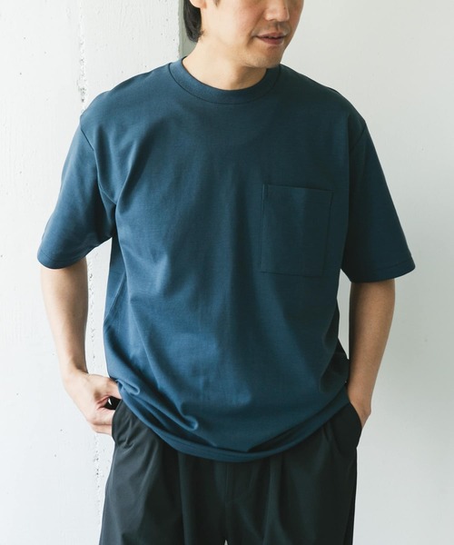 URBAN RESEARCH DOORS（アーバンリサーチドアーズ）の「『Sサイズ/WEB限定』ポンチポケットショートスリーブTシャツ（Tシャツ/カットソー・メンズ・スミクロ/ネイビー/ホワイト/ライトグレー/ライトピンク・SMALL/MEDIUM/LARGE/X-LARGE）」の7枚目の写真