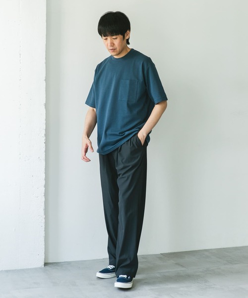 URBAN RESEARCH DOORS（アーバンリサーチドアーズ）の「『Sサイズ/WEB限定』ポンチポケットショートスリーブTシャツ（Tシャツ/カットソー・メンズ・スミクロ/ネイビー/ホワイト/ライトグレー/ライトピンク・SMALL/MEDIUM/LARGE/X-LARGE）」の9枚目の写真