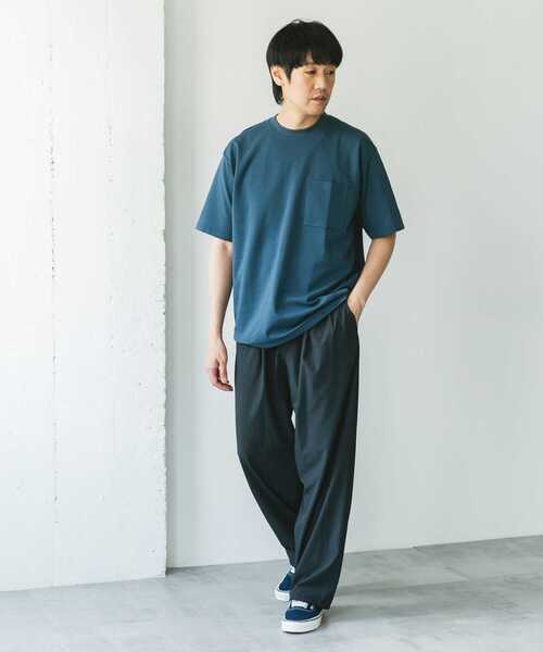 URBAN RESEARCH DOORS（アーバンリサーチドアーズ）の「『Sサイズ/WEB限定』ポンチポケットショートスリーブTシャツ（Tシャツ/カットソー・メンズ・スミクロ/ネイビー/ホワイト/ライトグレー/ライトピンク・SMALL/MEDIUM/LARGE/X-LARGE）」の10枚目の写真