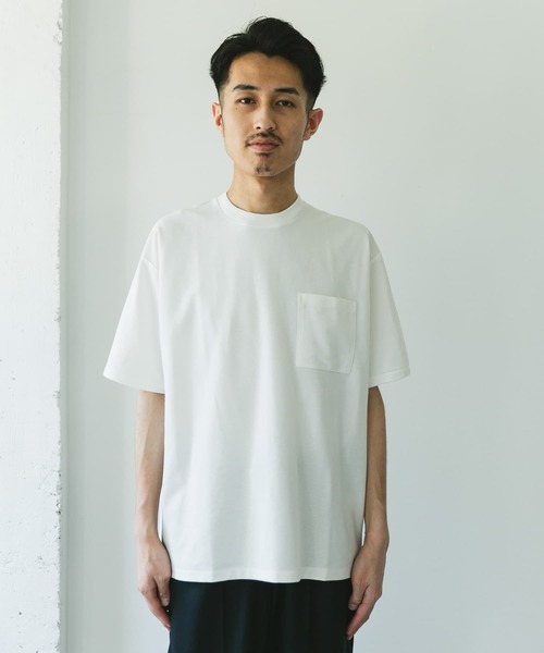URBAN RESEARCH DOORS（アーバンリサーチドアーズ）の「『Sサイズ/WEB限定』ポンチポケットショートスリーブTシャツ（Tシャツ/カットソー・メンズ・スミクロ/ネイビー/ホワイト/ライトグレー/ライトピンク・SMALL/MEDIUM/LARGE/X-LARGE）」の11枚目の写真