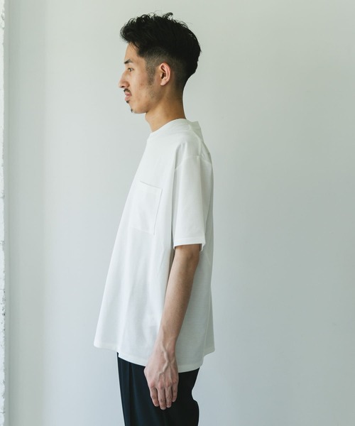 URBAN RESEARCH DOORS（アーバンリサーチドアーズ）の「『Sサイズ/WEB限定』ポンチポケットショートスリーブTシャツ（Tシャツ/カットソー・メンズ・スミクロ/ネイビー/ホワイト/ライトグレー/ライトピンク・SMALL/MEDIUM/LARGE/X-LARGE）」の12枚目の写真