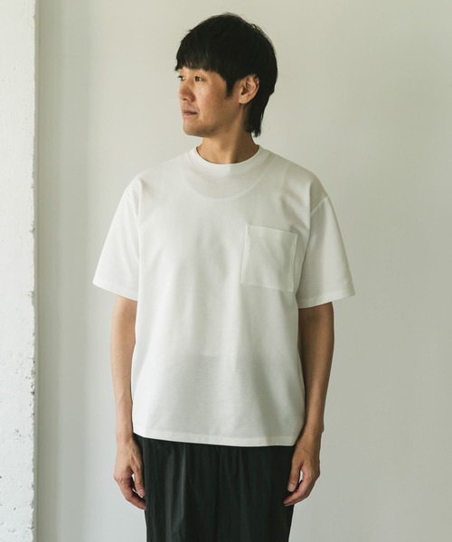 URBAN RESEARCH DOORS（アーバンリサーチドアーズ）の「『Sサイズ/WEB限定』ポンチポケットショートスリーブTシャツ（Tシャツ/カットソー・メンズ・スミクロ/ネイビー/ホワイト/ライトグレー/ライトピンク・SMALL/MEDIUM/LARGE/X-LARGE）」の14枚目の写真