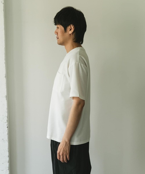 URBAN RESEARCH DOORS（アーバンリサーチドアーズ）の「『Sサイズ/WEB限定』ポンチポケットショートスリーブTシャツ（Tシャツ/カットソー・メンズ・スミクロ/ネイビー/ホワイト/ライトグレー/ライトピンク・SMALL/MEDIUM/LARGE/X-LARGE）」の15枚目の写真