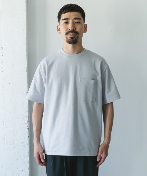 URBAN RESEARCH DOORS（アーバンリサーチドアーズ）の「『Sサイズ/WEB限定』ポンチポケットショートスリーブTシャツ（Tシャツ/カットソー・メンズ・スミクロ/ネイビー/ホワイト/ライトグレー/ライトピンク・SMALL/MEDIUM/LARGE/X-LARGE）」の17枚目の写真