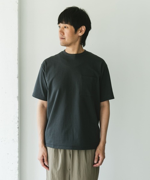 URBAN RESEARCH DOORS（アーバンリサーチドアーズ）の「『Sサイズ/WEB限定』ポンチポケットショートスリーブTシャツ（Tシャツ/カットソー・メンズ・スミクロ/ネイビー/ホワイト/ライトグレー/ライトピンク・SMALL/MEDIUM/LARGE/X-LARGE）」の21枚目の写真