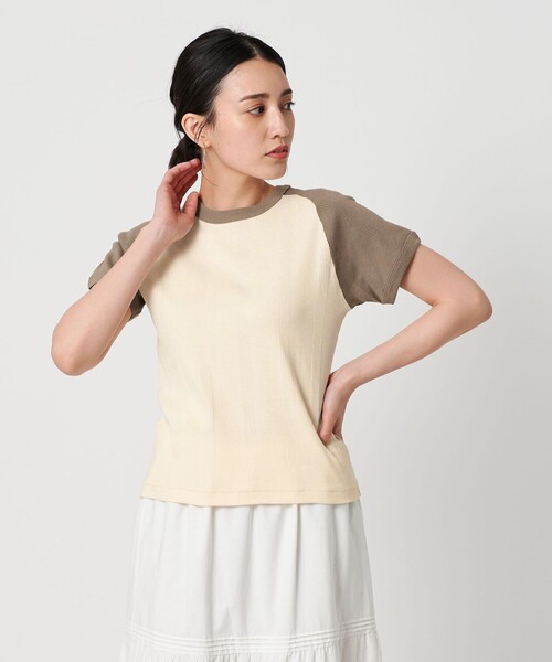 MILLER(ミラー)の「【別注】<Robert P. Miller>リブ ラグラン Tシャツ(Tシャツ/カットソー・レディース・オフホワイト/イエロー/モカ・FREE)」の3枚目の写真