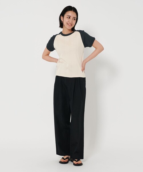 MILLER(ミラー)の「【別注】<Robert P. Miller>リブ ラグラン Tシャツ(Tシャツ/カットソー・レディース・オフホワイト/イエロー/モカ・FREE)」の6枚目の写真