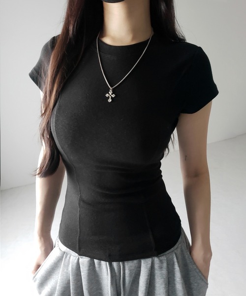2color 】スーパーフィットスリムラインTシャツ ／ super fit slim
