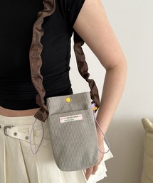 M2SUQARED（エムツースクエア）の「【M2SUQARED/エムツースクエア】コーデュロイミニショルダーバッグ/携帯ポーチ（ショルダーバッグ）」