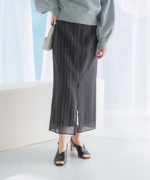 URBAN RESEARCH ROSSO WOMEN(アーバンリサーチ ロッソ)の「ジャガードレイヤースカート(スカート・レディース・ブラック/ミント・FREE)」の9枚目の写真