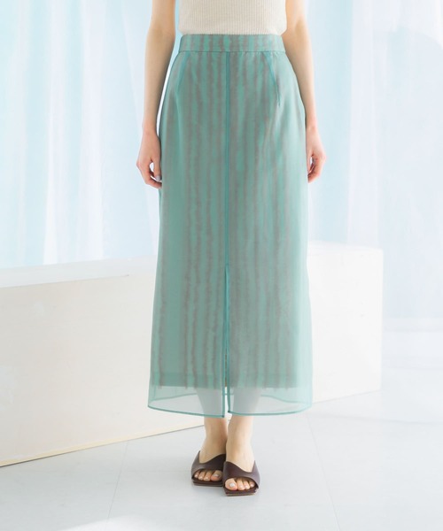 URBAN RESEARCH ROSSO WOMEN(アーバンリサーチ ロッソ)の「ジャガードレイヤースカート(スカート・レディース・ブラック/ミント・FREE)」の6枚目の写真