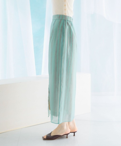 URBAN RESEARCH ROSSO WOMEN(アーバンリサーチ ロッソ)の「ジャガードレイヤースカート(スカート・レディース・ブラック/ミント・FREE)」の5枚目の写真