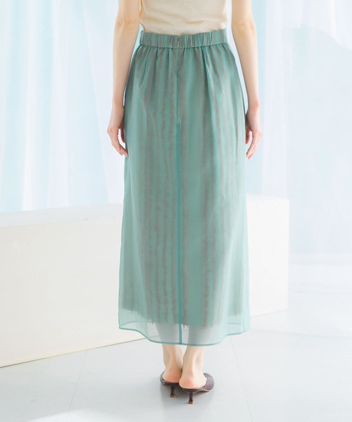 URBAN RESEARCH ROSSO WOMEN(アーバンリサーチ ロッソ)の「ジャガードレイヤースカート(スカート・レディース・ブラック/ミント・FREE)」の4枚目の写真