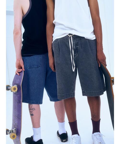 BEAVER(ビーバー)の「B omnivore/ビーオムニボー DENIM WIDE SHORTS デニムワイドショーツ(その他パンツ・メンズ・ブラック/ブルー・M/L)」の17枚目の写真