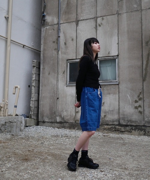BEAVER(ビーバー)の「B omnivore/ビーオムニボー DENIM WIDE SHORTS デニムワイドショーツ(その他パンツ・メンズ・ブラック/ブルー・M/L)」の7枚目の写真