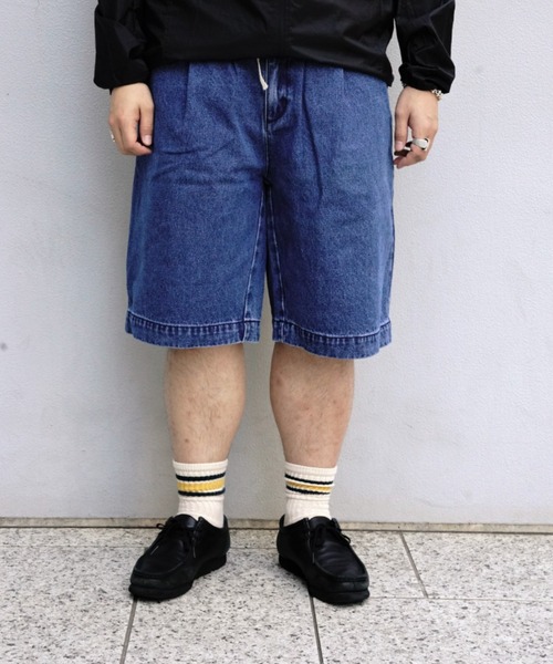 BEAVER(ビーバー)の「B omnivore/ビーオムニボー DENIM WIDE SHORTS デニムワイドショーツ(その他パンツ・メンズ・ブラック/ブルー・M/L)」の11枚目の写真