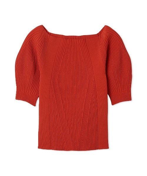 FRAY I.D（フレイアイディー）の「2wayオフショルダーリブパフプルオーバー（その他トップス・レディース・ホワイト/レッド/ブラック・FREE）」の3枚目の写真