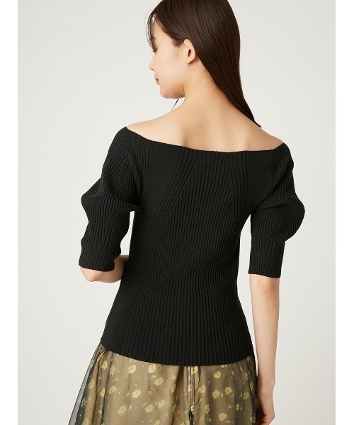 FRAY I.D（フレイアイディー）の「2wayオフショルダーリブパフプルオーバー（その他トップス・レディース・ホワイト/レッド/ブラック・FREE）」の5枚目の写真